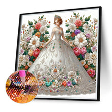 Load image into Gallery viewer, Diamond Painting - Full Round - Beautiful girl in wedding dress (40*40CM)
