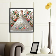 Load image into Gallery viewer, Diamond Painting - Full Round - Beautiful girl in wedding dress (40*40CM)
