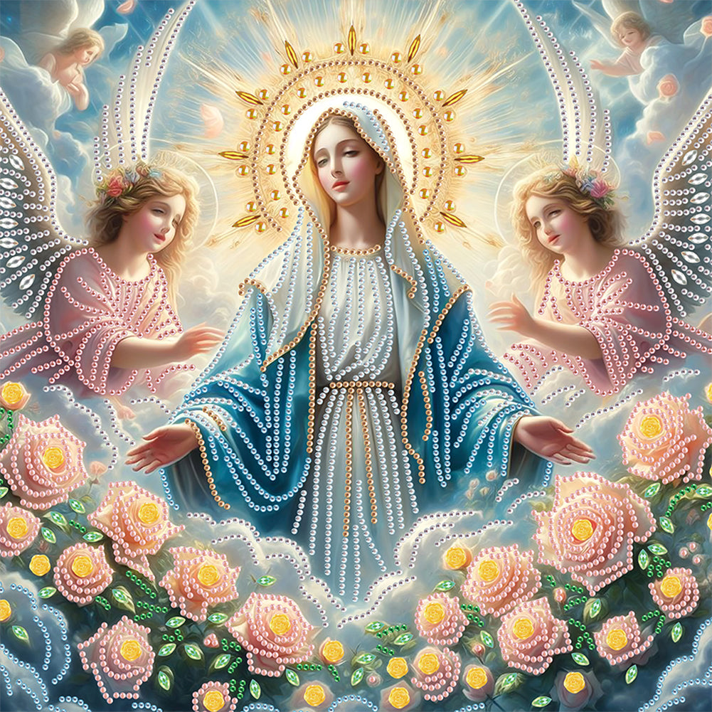 Diamond Painting - Partial Special Shaped - Religious Jesus Mother (40*40CM)
