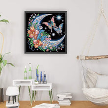 Load image into Gallery viewer, Diamond Painting - Partial Special Shaped - Crescent butterfly (40*40CM)
