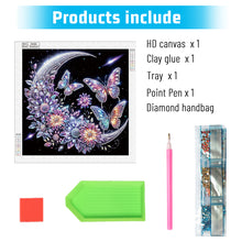 Load image into Gallery viewer, Diamond Painting - Partial Special Shaped - Crescent butterfly (40*40CM)
