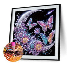 Load image into Gallery viewer, Diamond Painting - Partial Special Shaped - Crescent butterfly (40*40CM)
