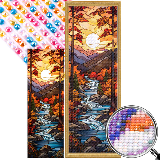 AB Diamond Painting - Full Round - Autumn Stream glass art (30*90CM)