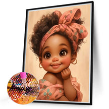 Load image into Gallery viewer, 4pcs Round Diamond Painting Set - Cartoon girl series (30*40CM)
