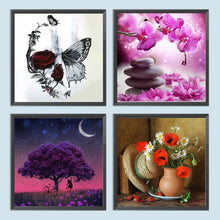 Load image into Gallery viewer, 4pcs Round Diamond Painting Set - Flowers and nature (30*30CM)
