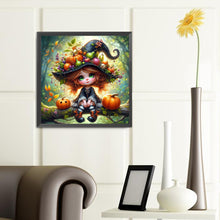 Load image into Gallery viewer, Diamond Painting - Full Round - Pumpkin witch (40*40CM)

