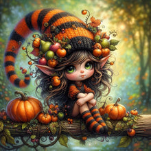 Load image into Gallery viewer, Diamond Painting - Full Round - Pumpkin witch (40*40CM)
