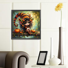 Load image into Gallery viewer, Diamond Painting - Full Round - Pumpkin witch (40*40CM)
