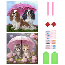 Load image into Gallery viewer, 2pcs Round Diamond Painting Set - Animal (40*40CM)
