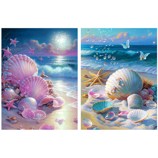 2pcs Round Diamond Painting Set - Dream shell (30*40CM)