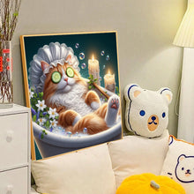 Load image into Gallery viewer, Diamond Painting - Full Round - Bathing kitten (40*40CM)
