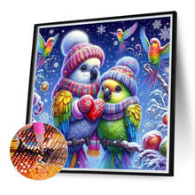 Load image into Gallery viewer, Diamond Painting - Full Round - Parrot in the snow (40*40CM)
