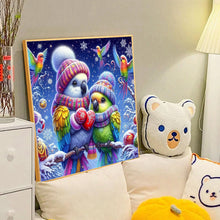 Load image into Gallery viewer, Diamond Painting - Full Round - Parrot in the snow (40*40CM)
