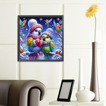 Load image into Gallery viewer, Diamond Painting - Full Round - Parrot in the snow (40*40CM)
