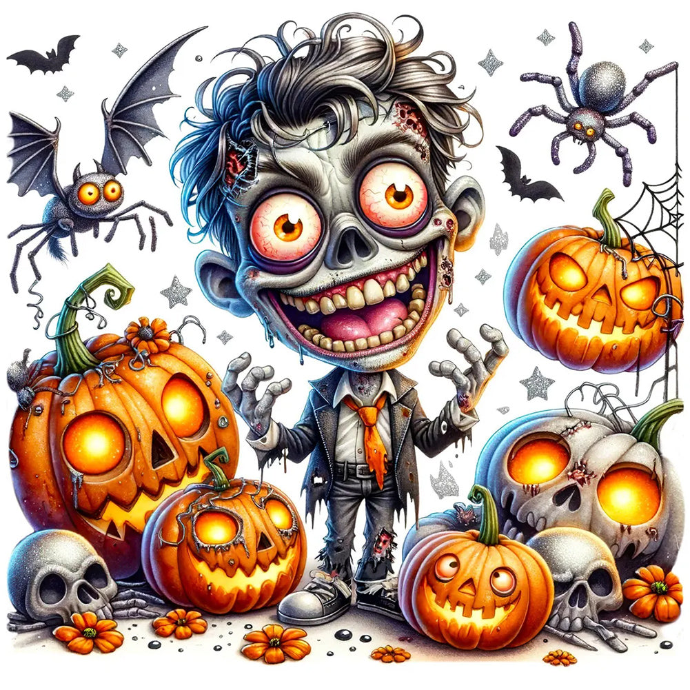 Diamond Painting - Full Round - Halloween horror night (40*40CM)