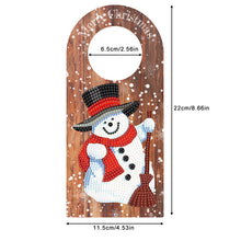Load image into Gallery viewer, Christmas Candle Flower Diamond Painting Door Handle Hanging Sign for Art Crafts
