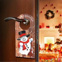 Load image into Gallery viewer, Christmas Candle Flower Diamond Painting Door Handle Hanging Sign for Art Crafts
