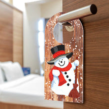 Load image into Gallery viewer, Christmas Candle Flower Diamond Painting Door Handle Hanging Sign for Art Crafts

