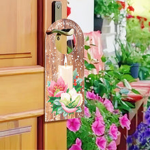 Load image into Gallery viewer, Christmas Candle Flower Diamond Painting Door Handle Hanging Sign for Art Crafts
