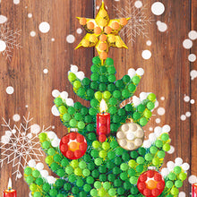 Load image into Gallery viewer, Christmas Candle Flower Diamond Painting Door Handle Hanging Sign for Art Crafts
