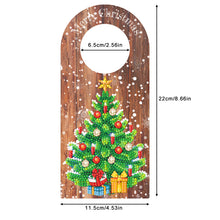 Load image into Gallery viewer, Christmas Candle Flower Diamond Painting Door Handle Hanging Sign for Art Crafts

