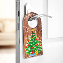 Load image into Gallery viewer, Christmas Candle Flower Diamond Painting Door Handle Hanging Sign for Art Crafts
