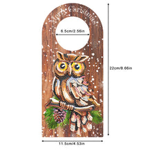 Load image into Gallery viewer, Christmas Candle Flower Diamond Painting Door Handle Hanging Sign for Art Crafts
