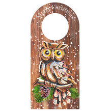 Load image into Gallery viewer, Christmas Candle Flower Diamond Painting Door Handle Hanging Sign for Art Crafts
