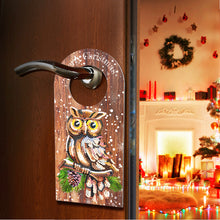Load image into Gallery viewer, Christmas Candle Flower Diamond Painting Door Handle Hanging Sign for Art Crafts
