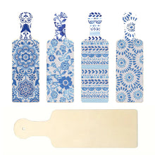 Load image into Gallery viewer, 4Pcs Flower Pattern 5D DIY Diamond Painting Serving Tray for Desk Coffee Table

