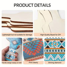 Load image into Gallery viewer, 4Pcs Flower Pattern 5D DIY Diamond Painting Serving Tray for Desk Coffee Table
