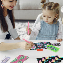 Load image into Gallery viewer, 4Pcs Flower Pattern 5D DIY Diamond Painting Serving Tray for Desk Coffee Table
