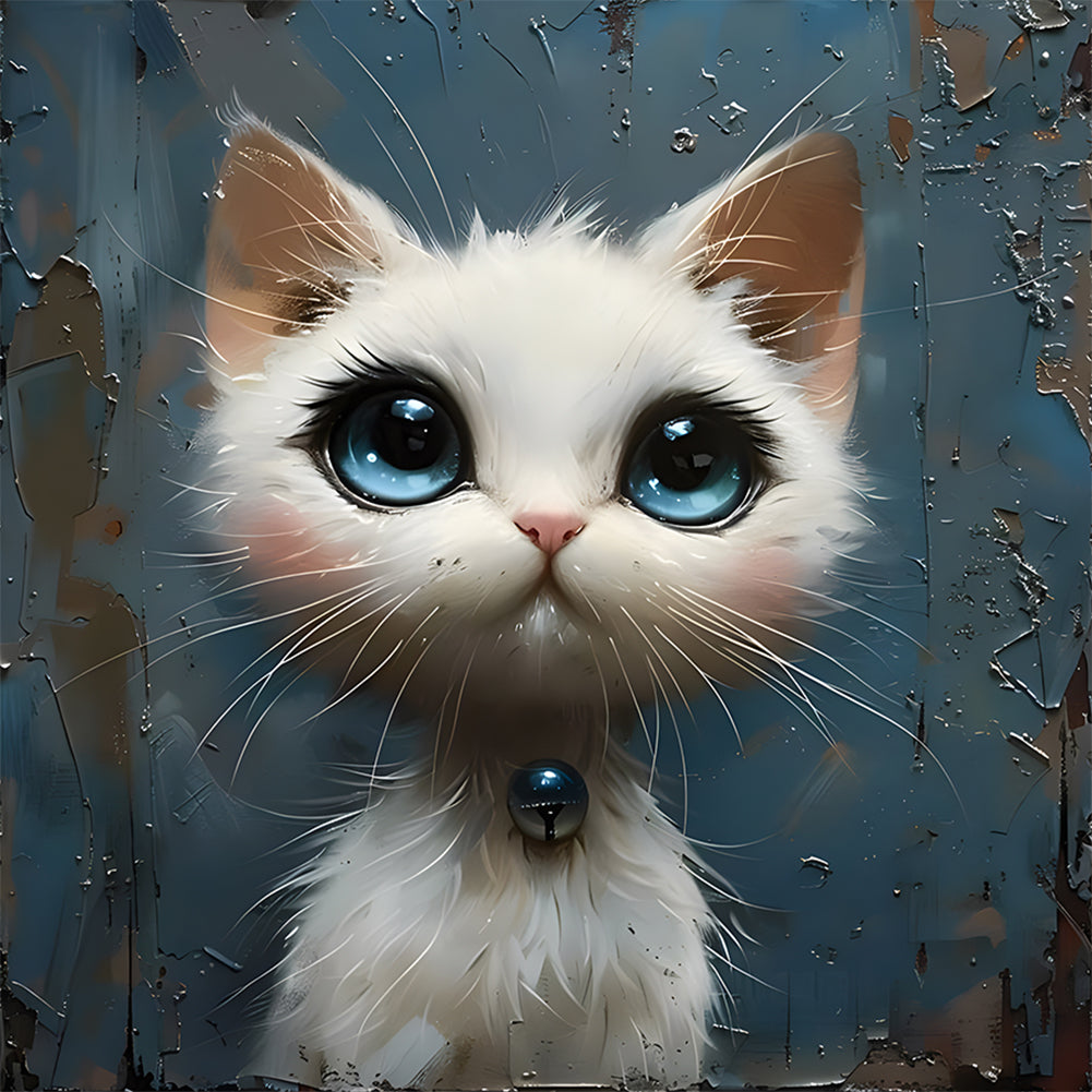 Diamond Painting - Full Round - Cute cat (30*30CM)