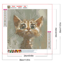 Load image into Gallery viewer, Diamond Painting - Full Round - Cute cat (30*30CM)
