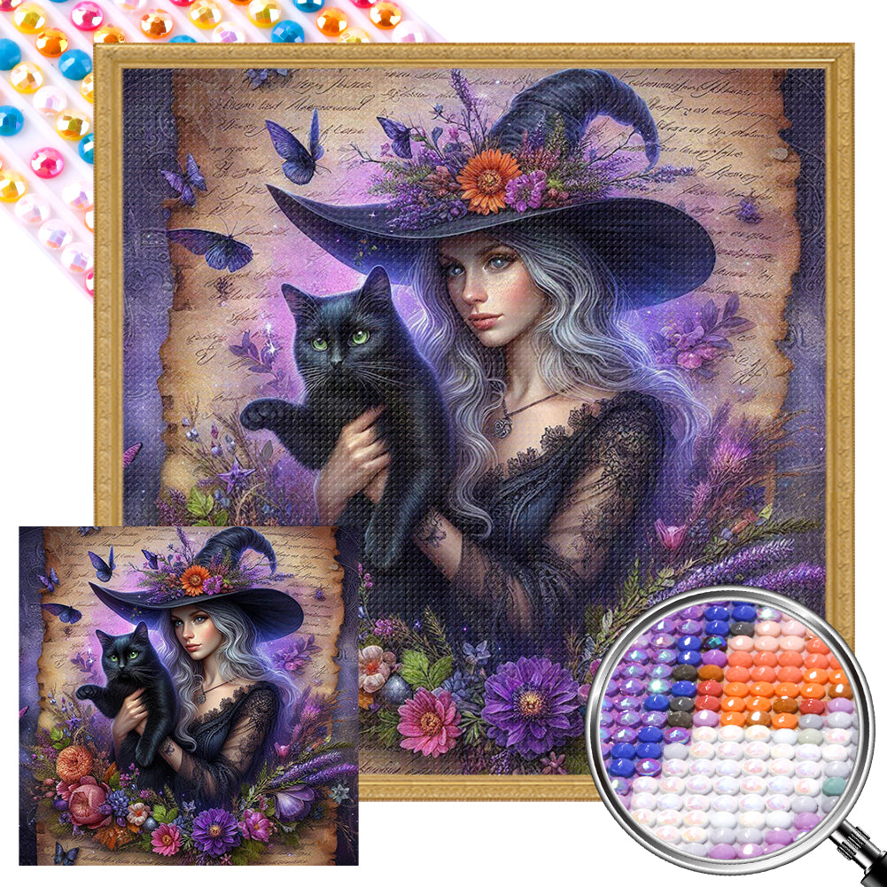 AB Diamond Painting - Full Round - Halloween witch (40*40CM)