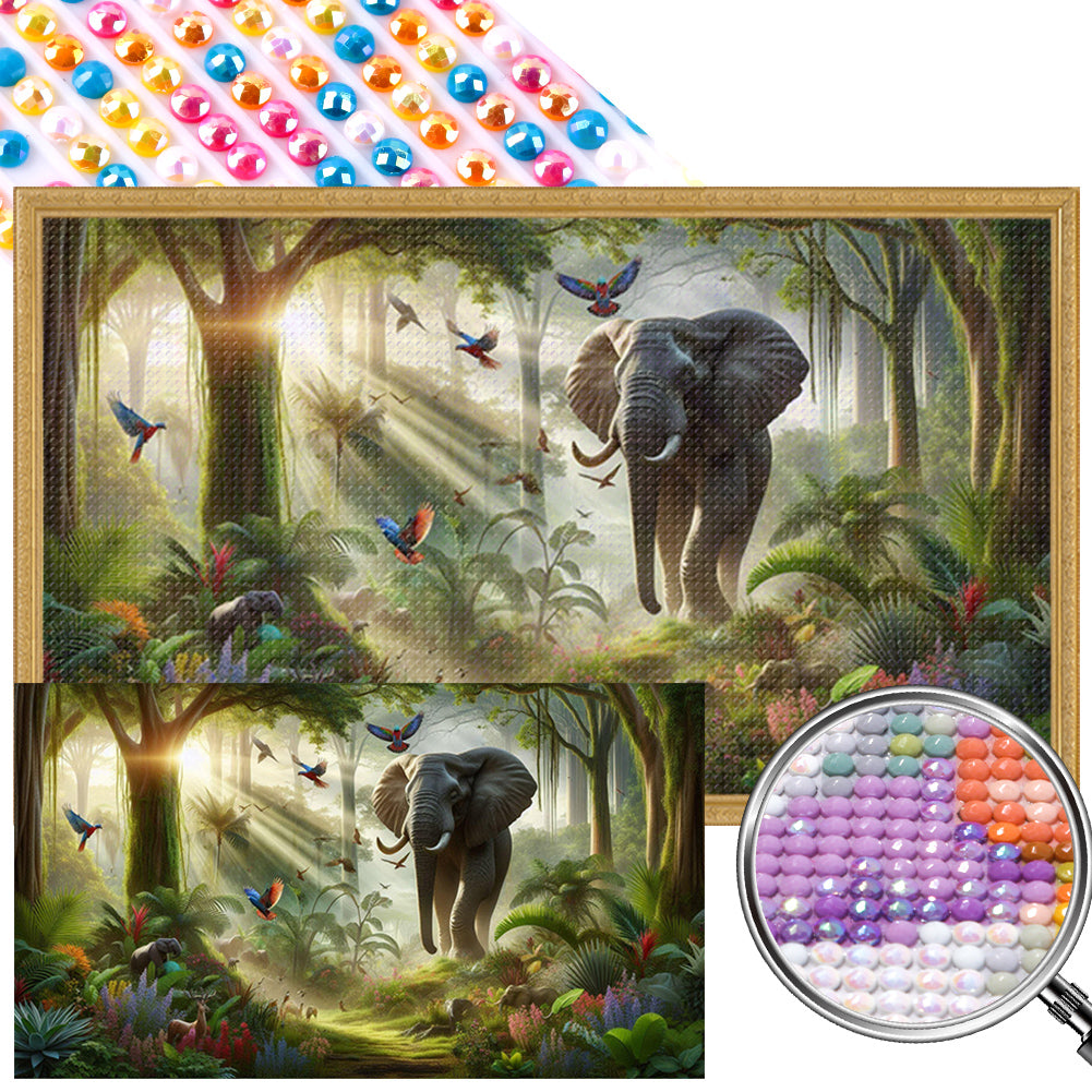 AB Diamond Painting - Full Round - Forest animal (70*40CM)