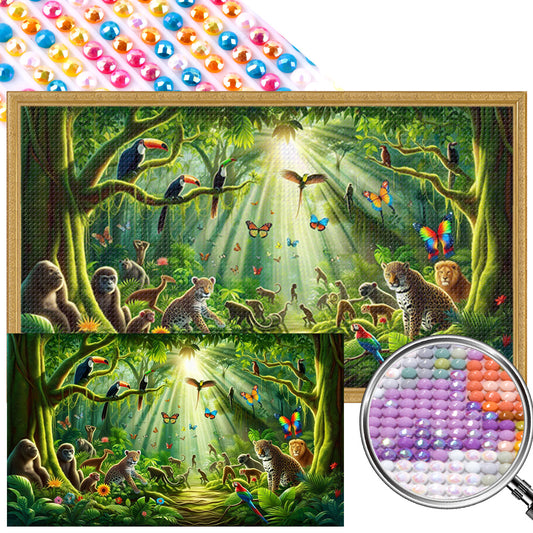 AB Diamond Painting - Full Round - Forest animal (70*40CM)