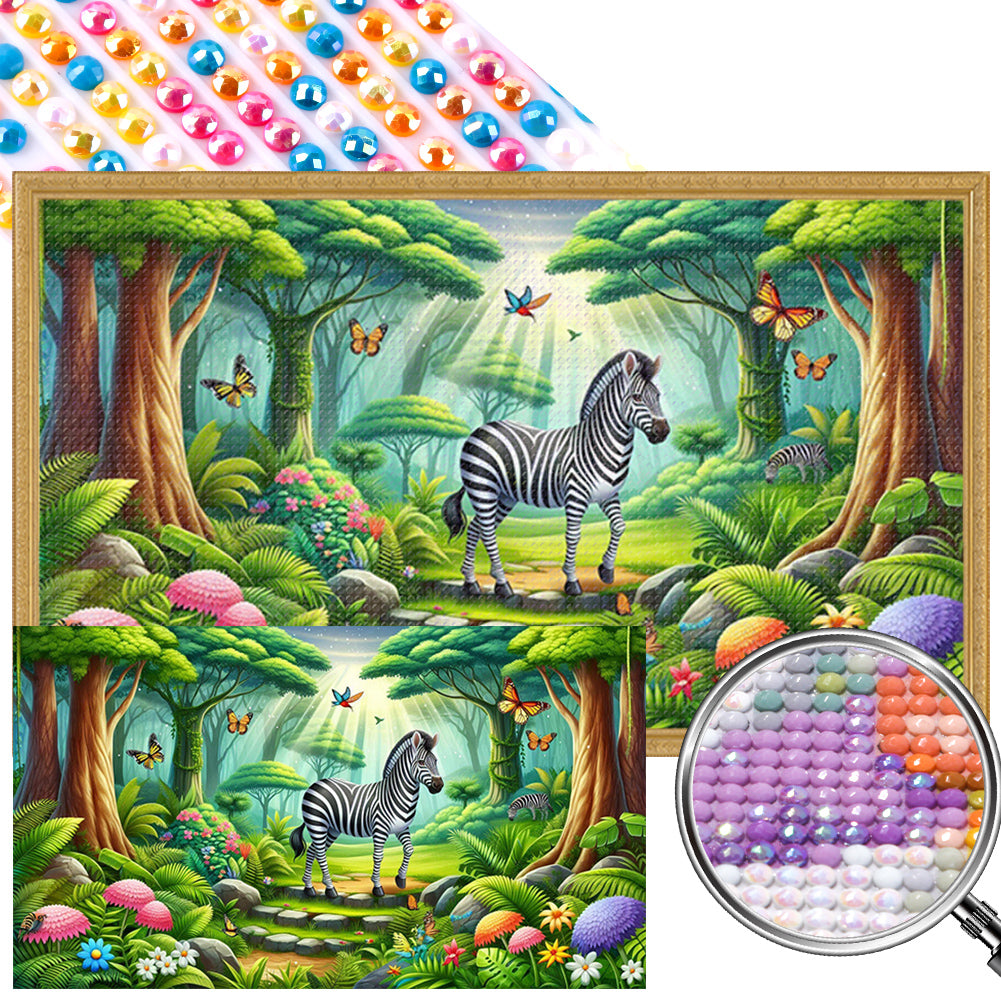 AB Diamond Painting - Full Round - Forest animal (70*40CM)