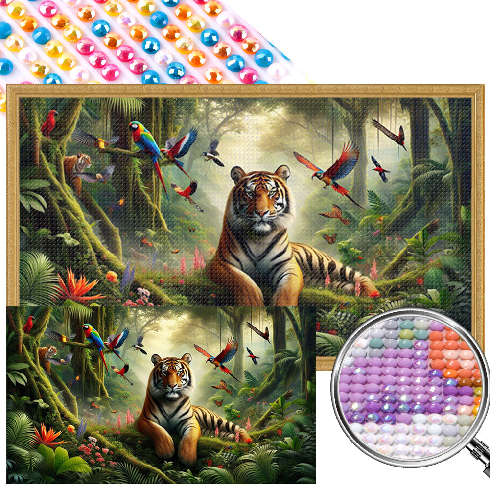 AB Diamond Painting - Full Round - Forest animal (70*40CM)