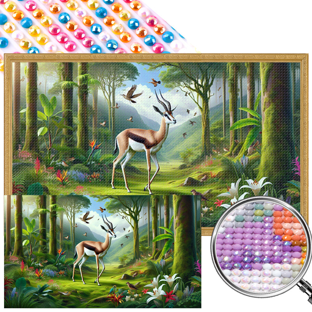 AB Diamond Painting - Full Round - Forest animal (70*40CM)