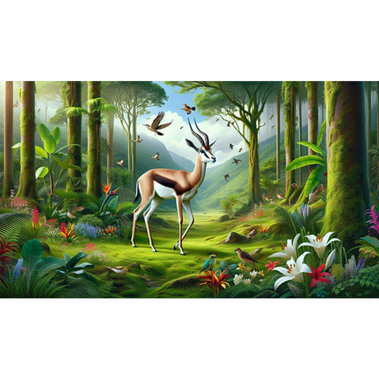 AB Diamond Painting - Full Round - Forest animal (70*40CM)
