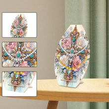 Load image into Gallery viewer, DIY Diamond Painting Wooden Necklace Display Stand Holder (Cross Flowers A)
