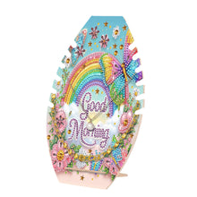Load image into Gallery viewer, DIY Diamond Painting Wooden Necklace Display Stand Holder (Rainbow Flowers)
