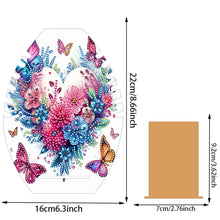 Load image into Gallery viewer, Diamond Painting Wooden Necklace Display Stand Holder (Butterfly Heart Flowers)
