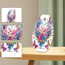 Load image into Gallery viewer, Diamond Painting Wooden Necklace Display Stand Holder (Butterfly Heart Flowers)
