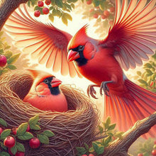 Load image into Gallery viewer, Diamond Painting - Full Round - Red cardinal (40*40CM)
