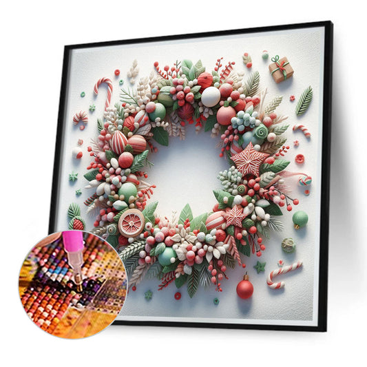 Diamond Painting - Full Round - Christmas wreath (40*40CM)