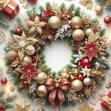 Load image into Gallery viewer, Diamond Painting - Full Round - Christmas wreath (40*40CM)
