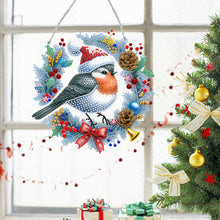 Load image into Gallery viewer, Acrylic Diamond Painting Hanging Pendant Diamond Art Home Decor (Bird Wreath)
