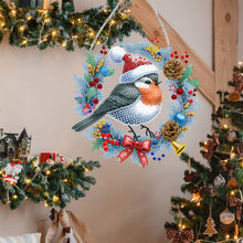 Load image into Gallery viewer, Acrylic Diamond Painting Hanging Pendant Diamond Art Home Decor (Bird Wreath)
